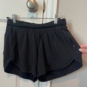 Black Lululemon track shorts